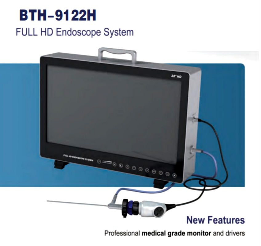 22 da câmera completa 80W do endoscópio do monitor fonte luminosa fria BTH-9122H do diodo emissor de luz HD da polegada